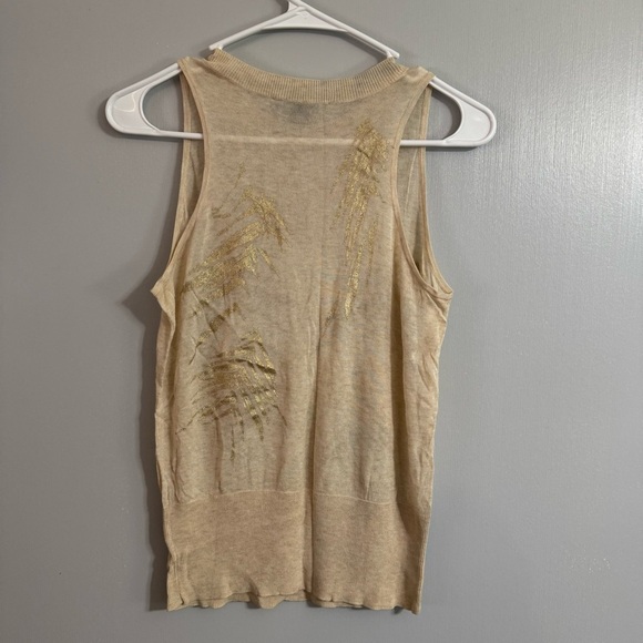 St. John Cream and Gold Tank Top Size Small - Picture 2 of 10